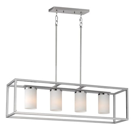 Maxim Lighting Lateral 4-Light Linear Pendant, Satin Nickel 10288SWSN